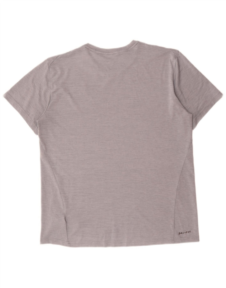 Camiseta Nike Masculina Dri Fit Top Grande Cinza Poliéster