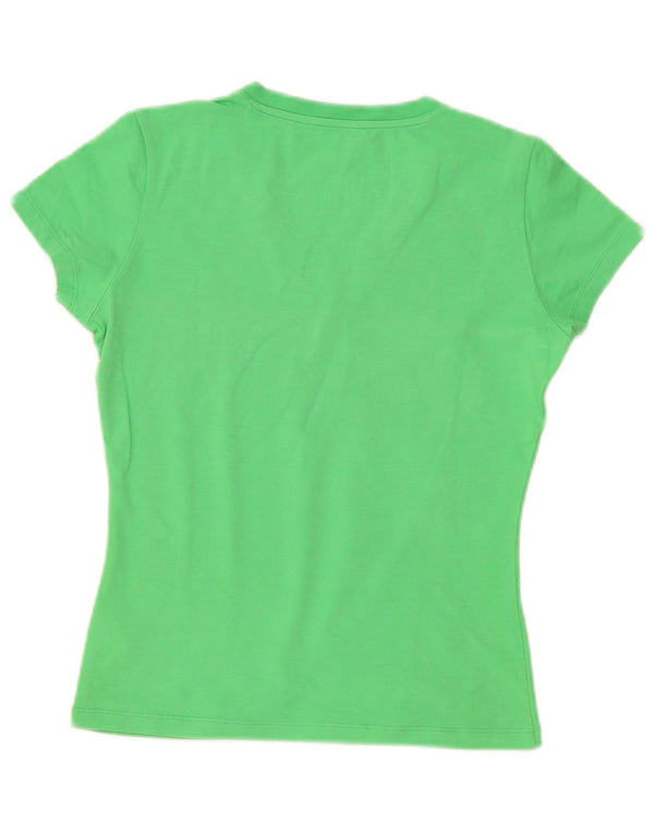 Camiseta feminina Zu Elements com estampa gráfica UK 10 algodão verde pequeno
