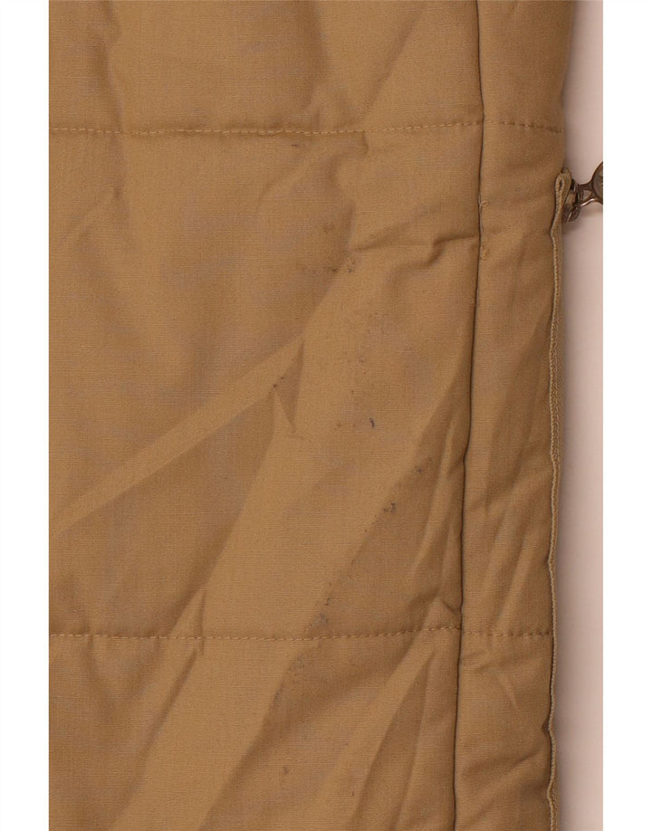 Casaco acolchoado masculino vintage UK 36 poliéster bege pequeno