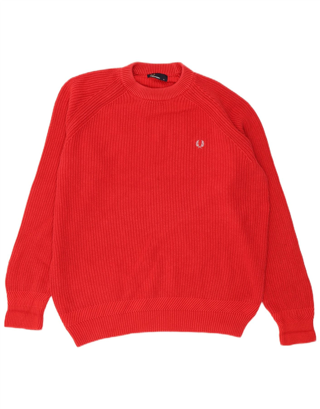 Fred Perry Suéter masculino com gola redonda XL algodão vermelho
