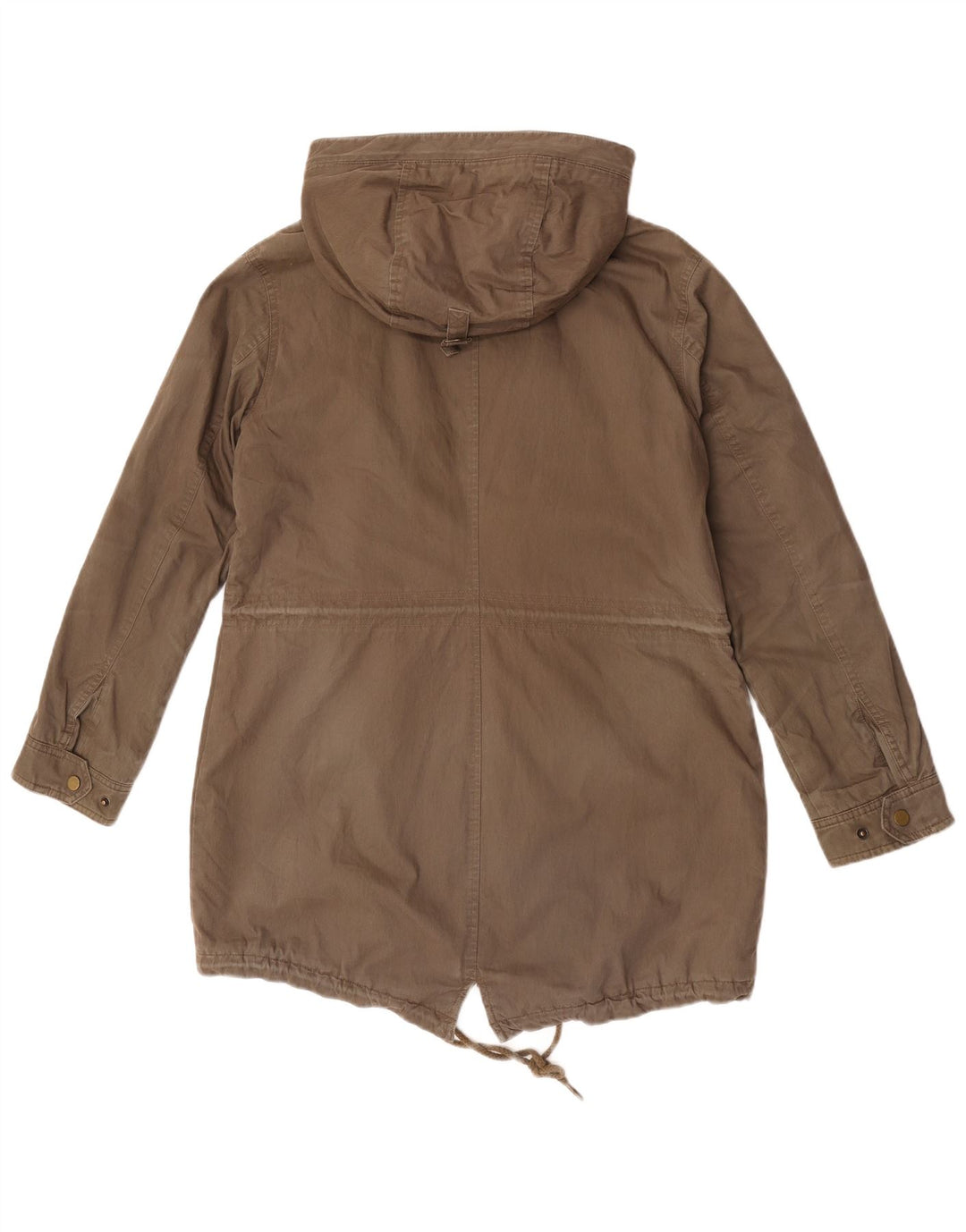 Jaqueta feminina Jack Wills com capuz Sherpa Parka Reino Unido 12 médio cáqui