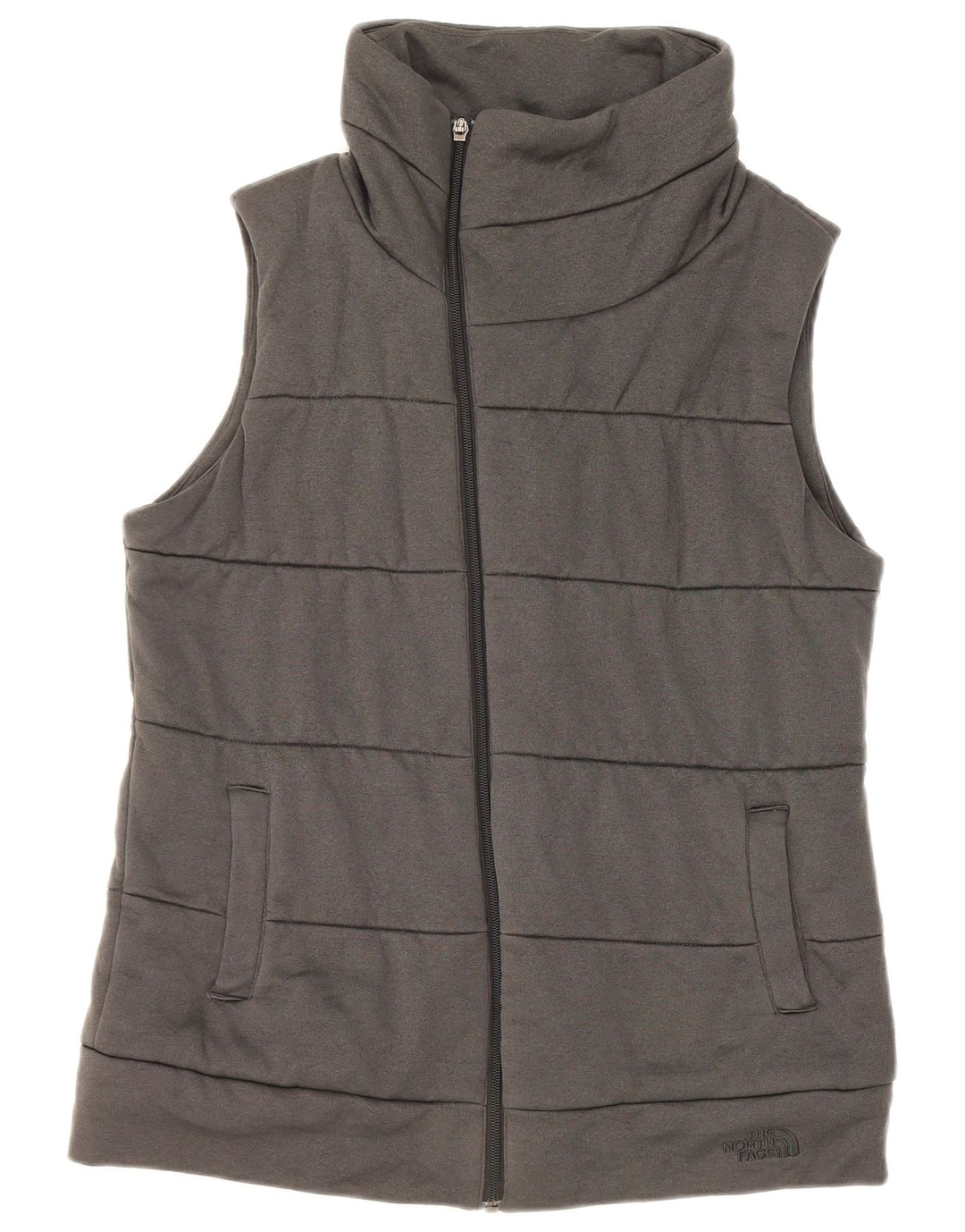 Colete acolchoado feminino The North Face UK 16 grande poliéster cinza