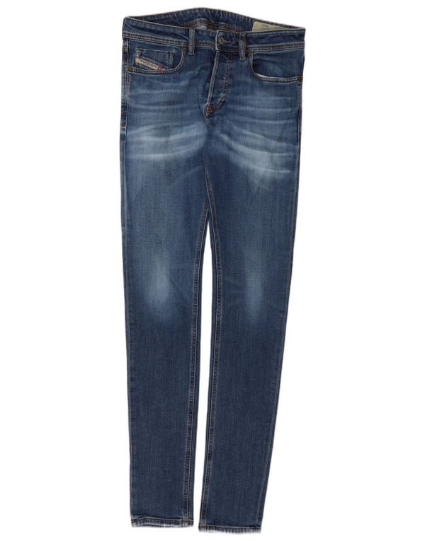 Diesel Mens Sleenker-x Slim Skinny Jeans W30 L34 Azul Algodão
