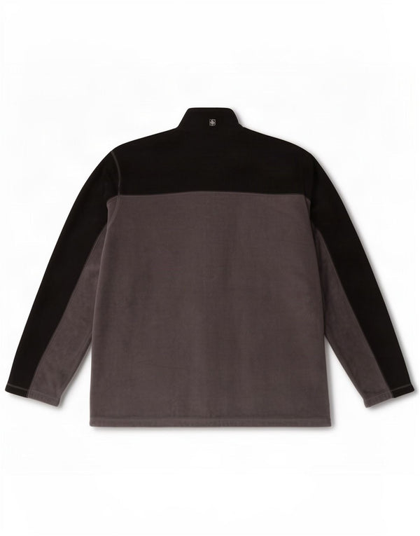 Suéter de lã masculino Mountain Warehouse com zíper e gola 3XL cinza colorblock