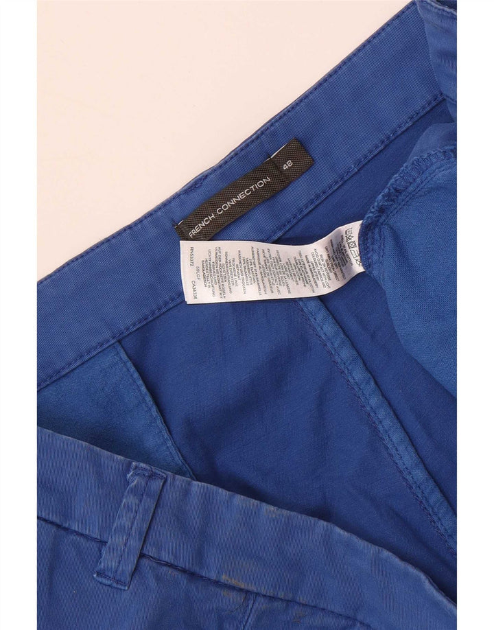 French Connection Mens Chino Shorts W48 4XL Algodão Azul