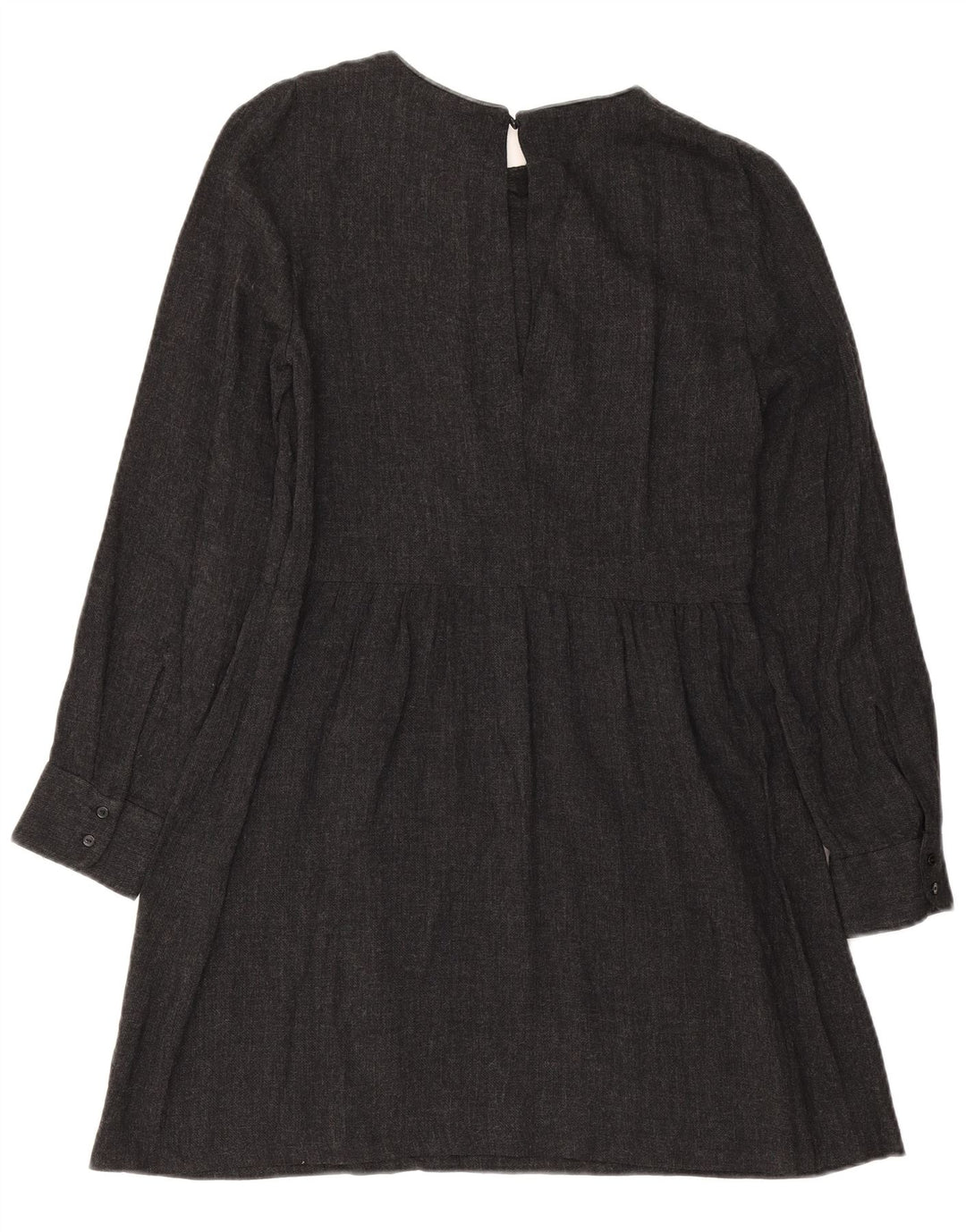 Vestido feminino Zara manga comprida linha A UK 10 pequeno cinza