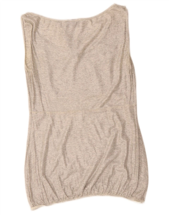 Blusa feminina sem mangas Max & Co. Reino Unido 8 pequena cinza manchada