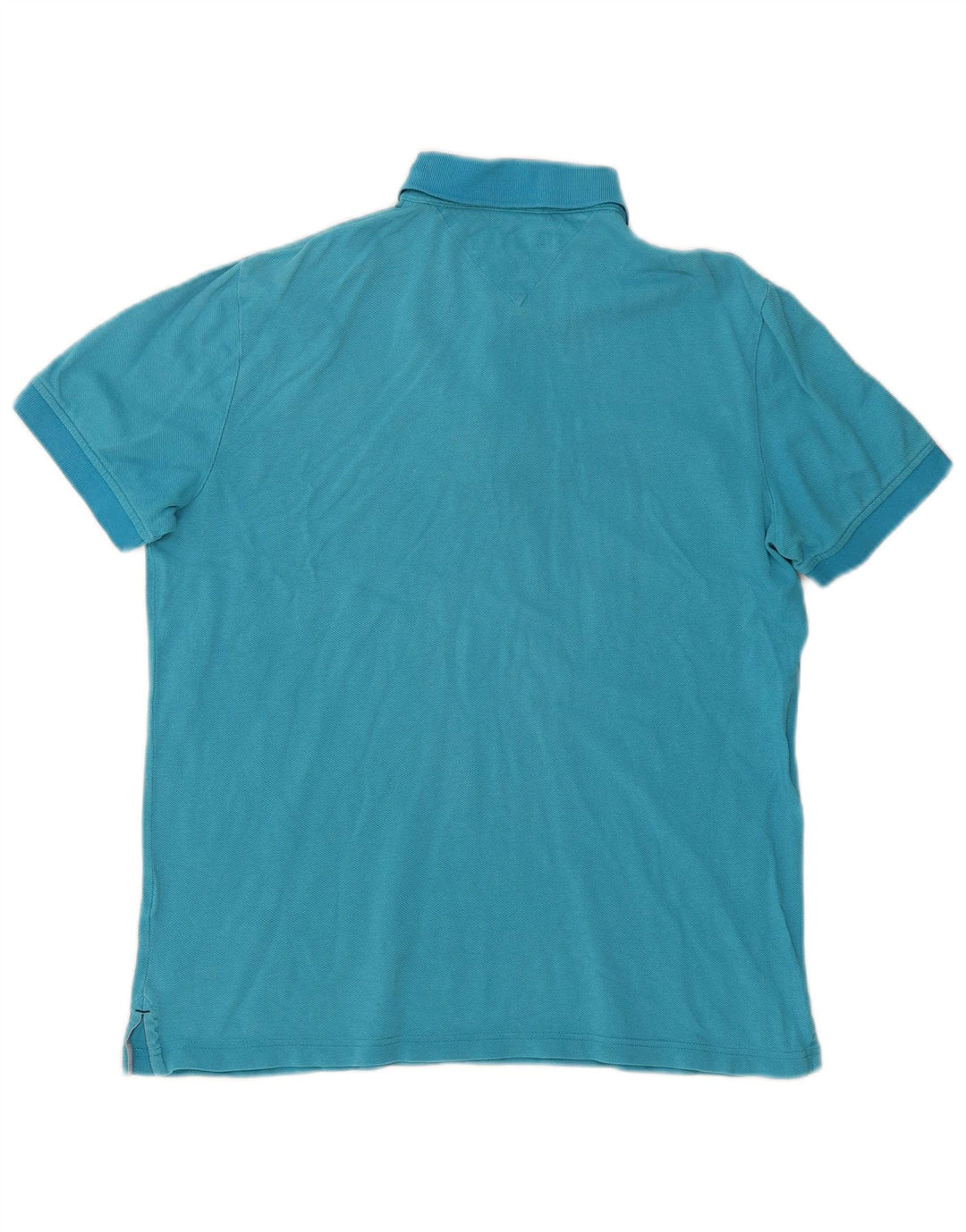 Camisa polo masculina TOMMY HILFIGER Custom Fit azul médio