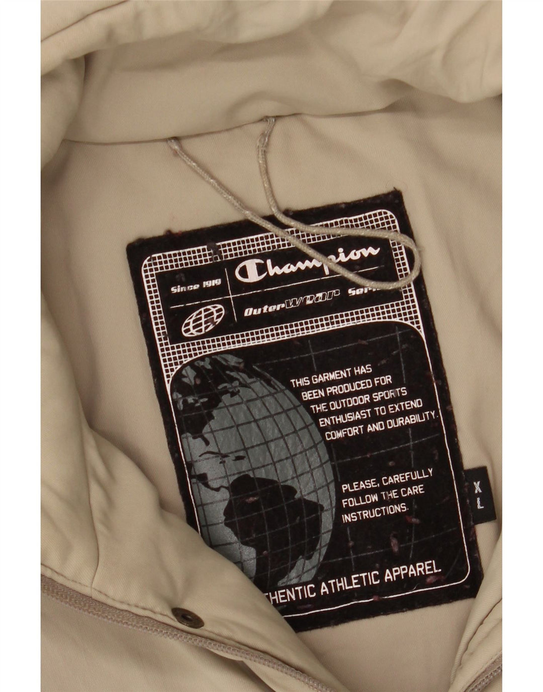Jaqueta masculina acolchoada CHAMPION UK 42 XL poliamida bege