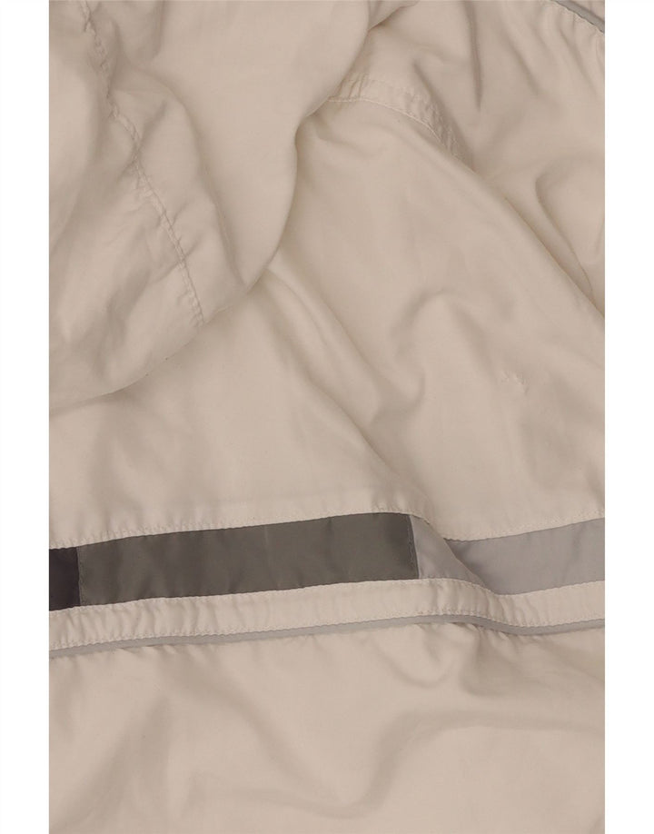 Reebok Womens Hooded Tracksuit Top Jacket UK 12 Médio Branco Colourblock