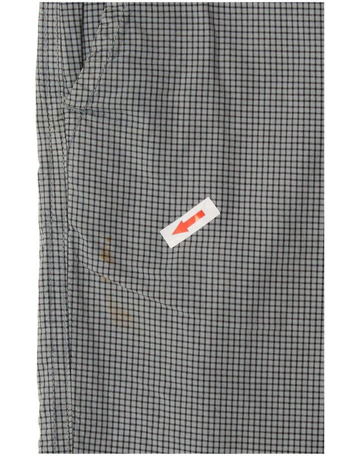 Converse Mens Chino Shorts Grande W34 Cinza Xadrez Algodão
