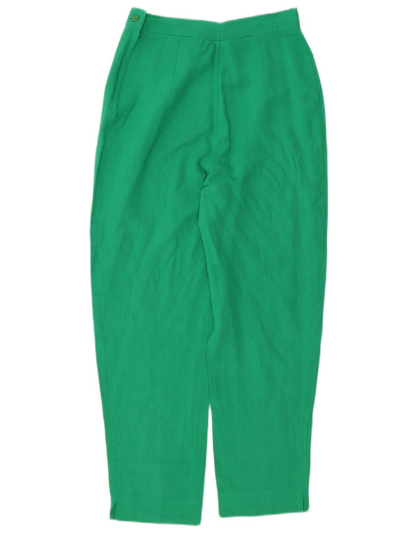 Calça feminina vintage cintura alta IT 46 grande W28 L26 verde