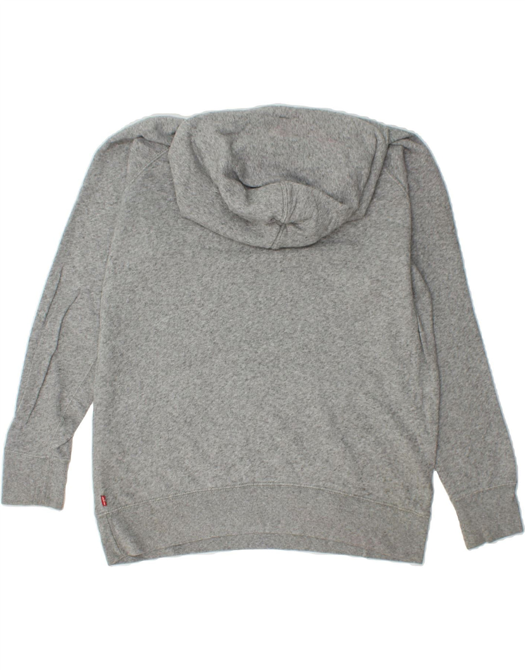 LEVI'S Mens Loose Fit Graphic Hoodie Jumper Small Grey Flecked Cotton Vintage Levi's and Second-Hand Levi's from Messina Hembry 