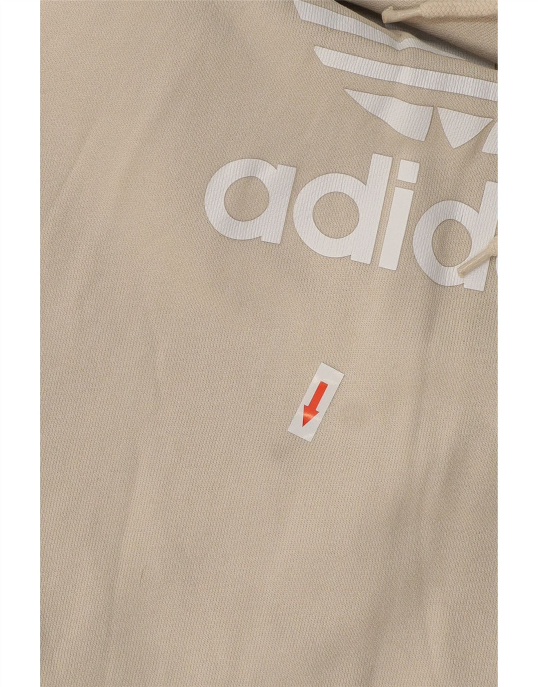 Adidas masculino gráfico moletom com capuz médio algodão bege