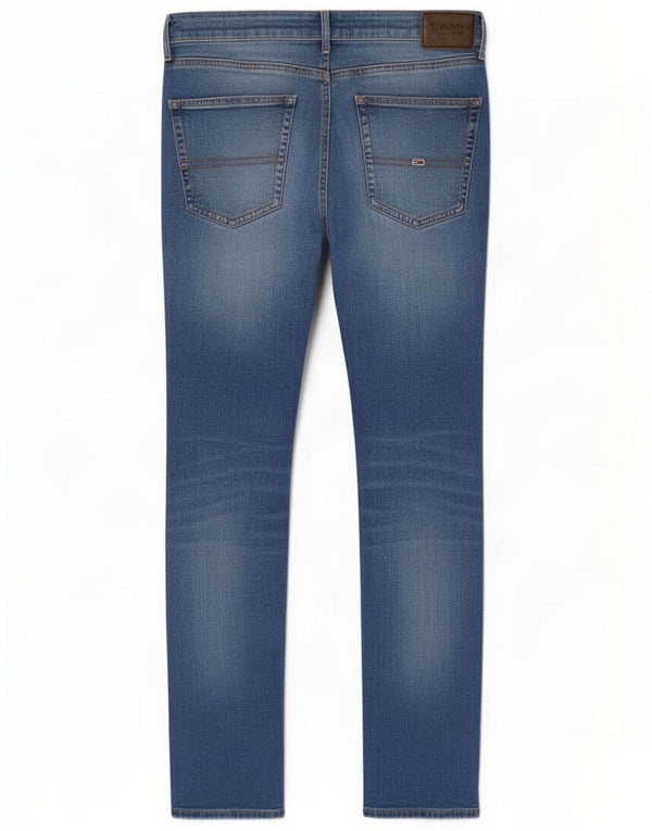 Tommy Hilfiger Mens Slim Jeans W34 L34 Azul Algodão