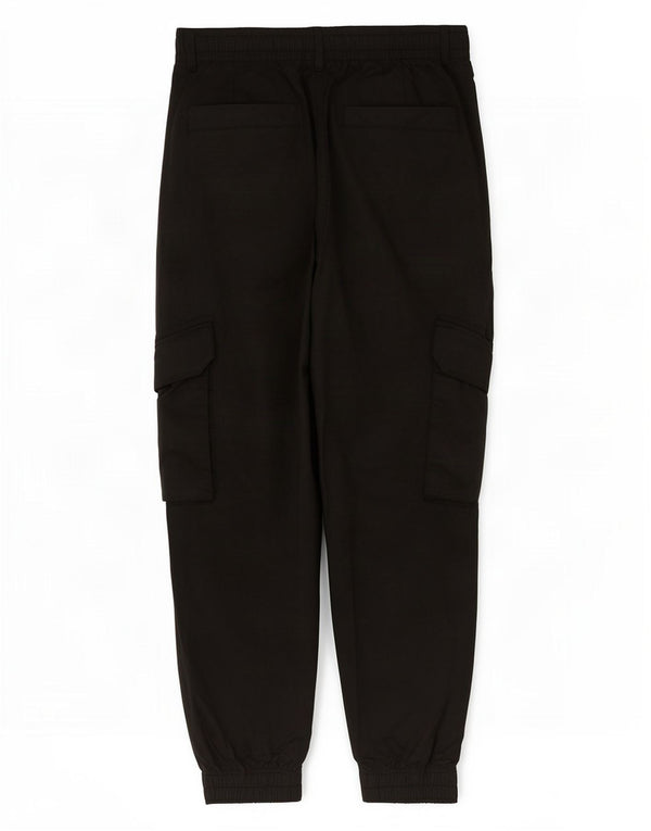 Calça cargo masculina Zara Crop Joggers médio W31 L25 poliéster preto