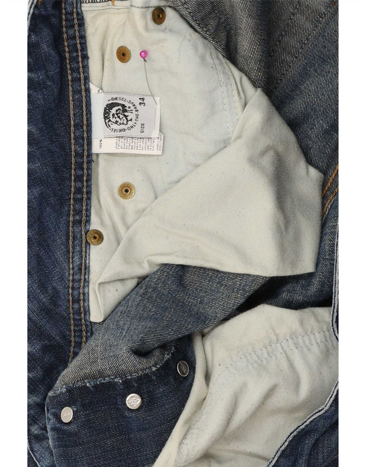 Diesel Masculino Bootcut Jeans W34 L32 Azul Algodão