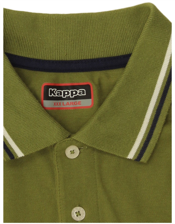 Camisa polo masculina Kappa 3XL listrada cáqui