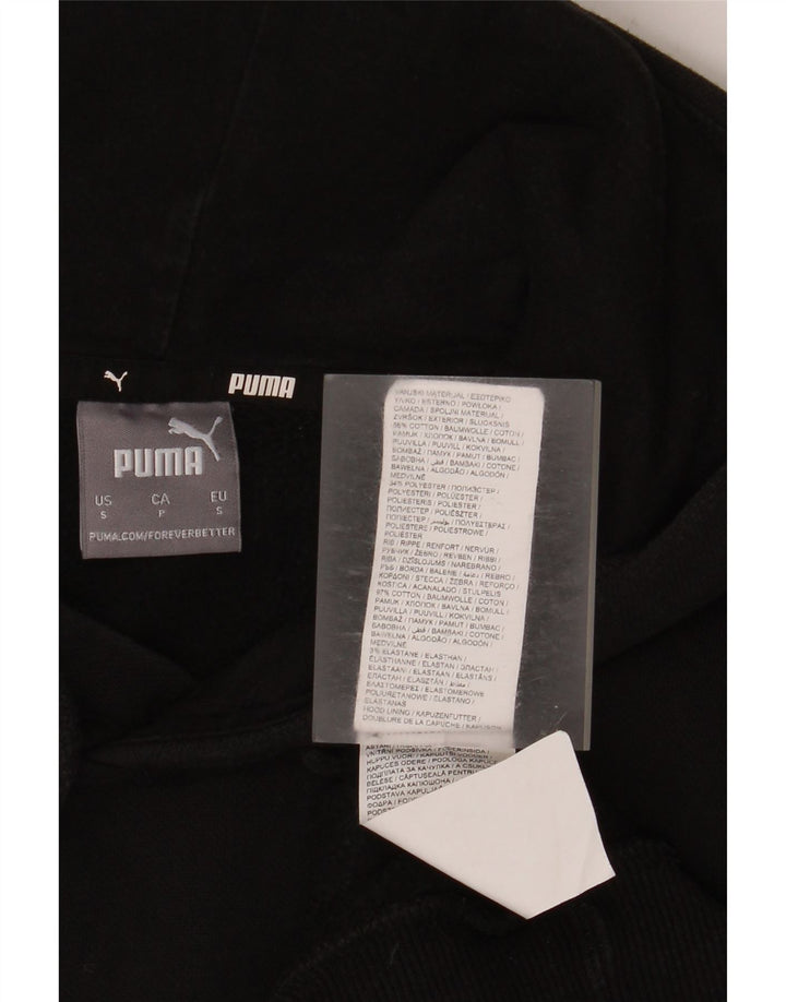 Puma Mens Hoodie Jumper Pequeno Algodão Preto