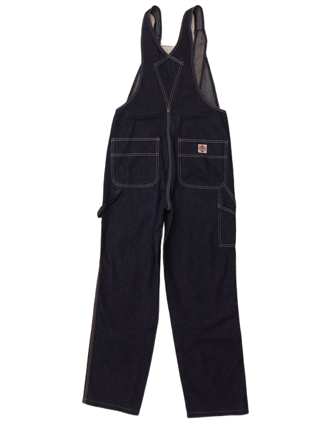 Macacão feminino RIFLE Cargo Jeans W29 L30 azul marinho algodão