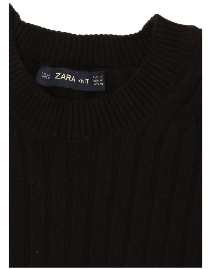 Zara Vestido Jumper Feminino Reino Unido 14 Médio Preto