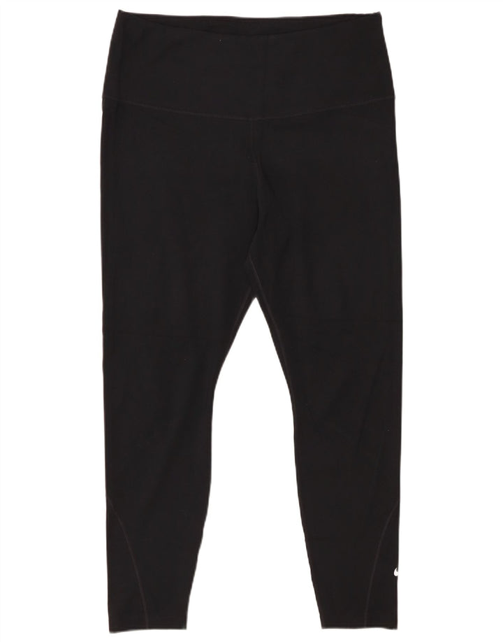 Leggings Nike Dri Fit Crop Femininas UK 18 XL Preto Poliéster