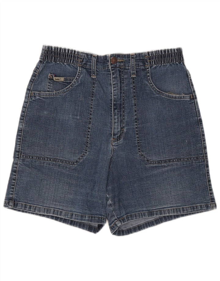 Shorts jeans feminino de cintura alta LEE EUA 10 grande W28 algodão azul