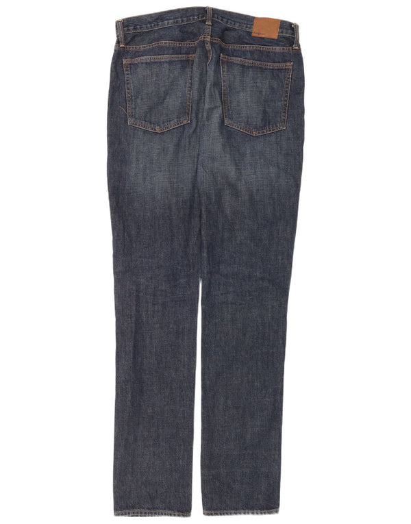 Gap Mens Slim Jeans W34 L30 Azul Algodão