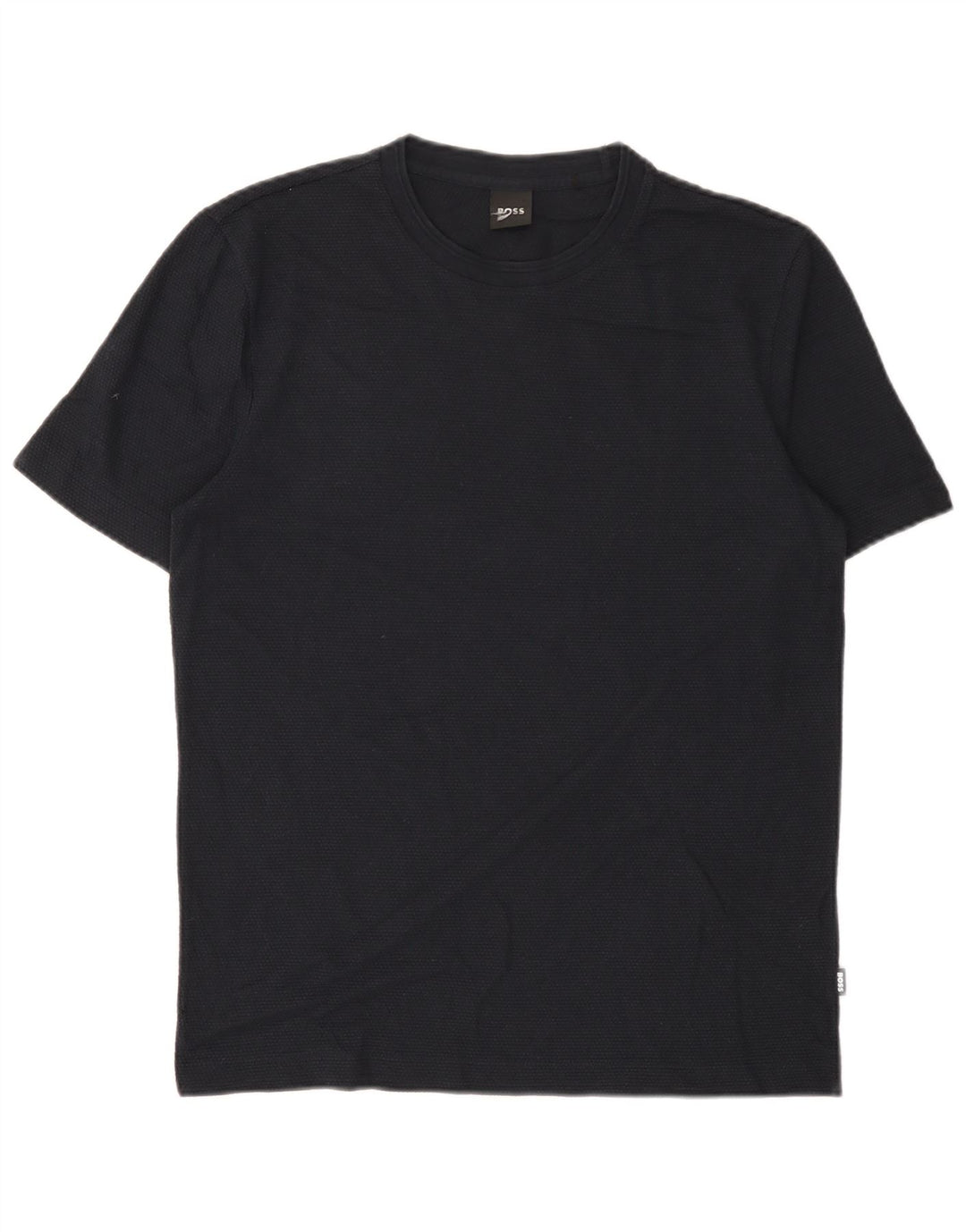 Camiseta masculina Hugo Boss Top médio algodão azul marinho