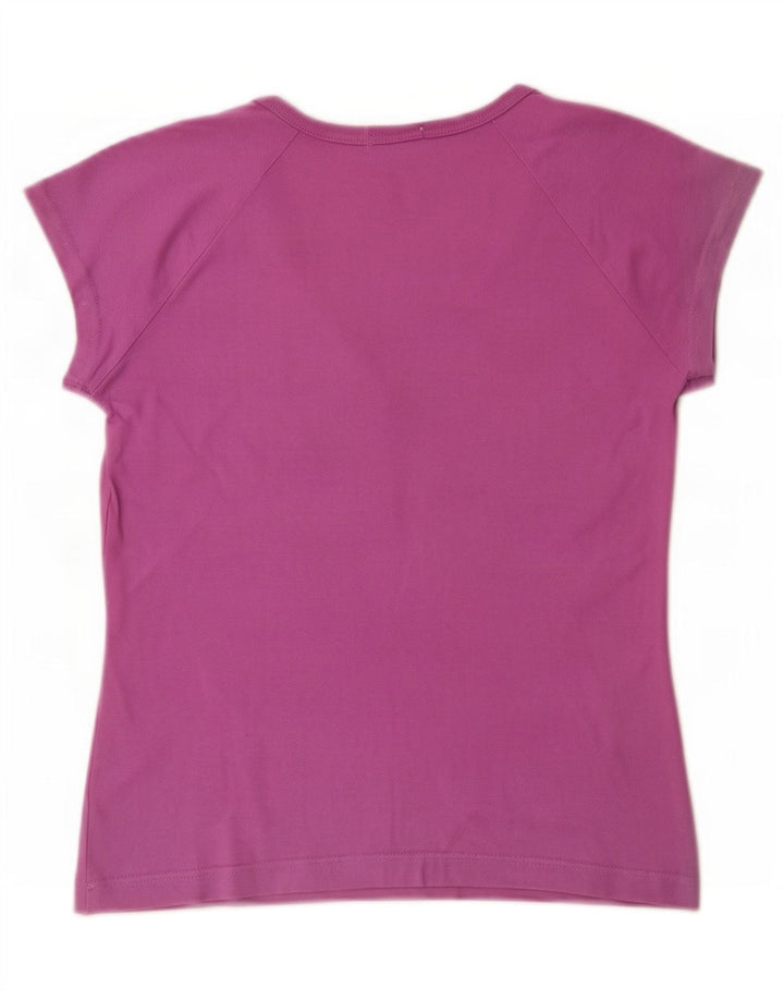 Camiseta feminina Lacoste tamanho superior 38 algodão roxo médio
