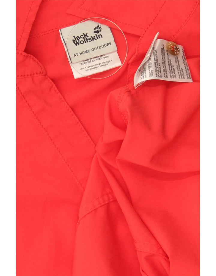 Vestido feminino Jack Wolfskin sem mangas com bainha UK 16 grande poliéster vermelho