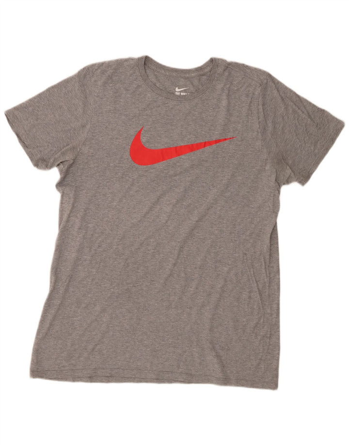 Camiseta Nike Masculina Athletic Cut Graphic Top Grande Cinza