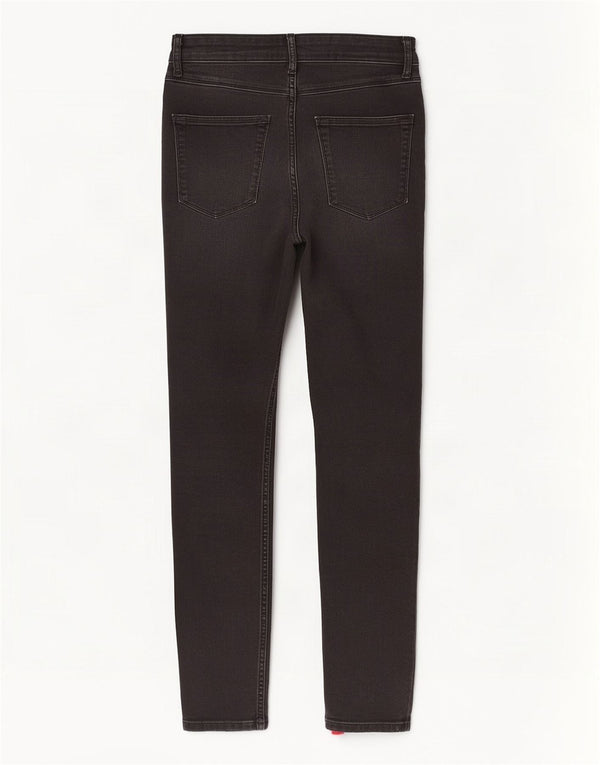 Zara Jeans Skinny Feminino EU 36 XS W26 L26 Preto Colorblock Algodão