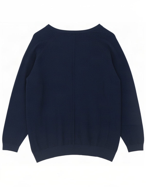 Suéter cardigã feminino oversized Marks & Spencer Reino Unido 18 XL azul marinho