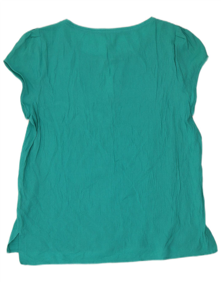 Blusa feminina Zara UK 18 XL turquesa
