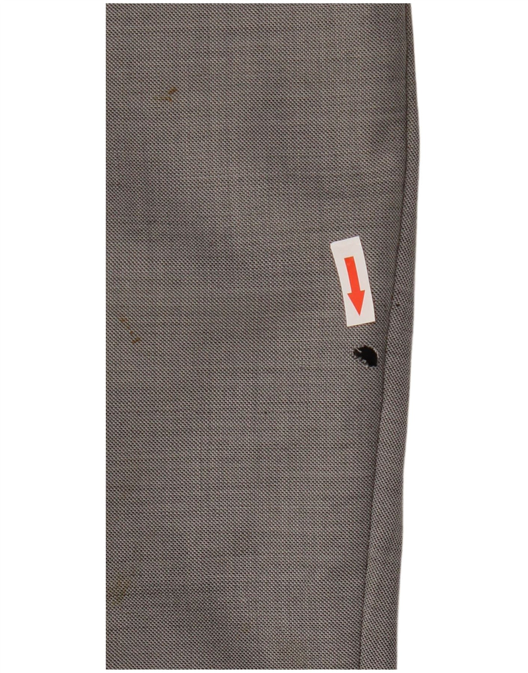 Calça masculina de terno cônico Marks & Spencer W44 L31 lã cinza