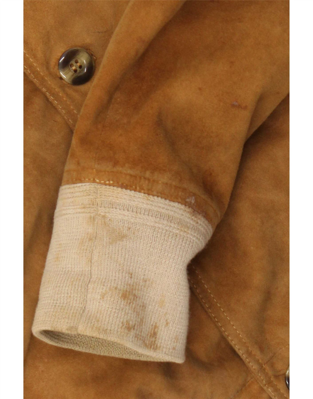 Jaqueta bomber masculina vintage de camurça IT 52 XL couro bege
