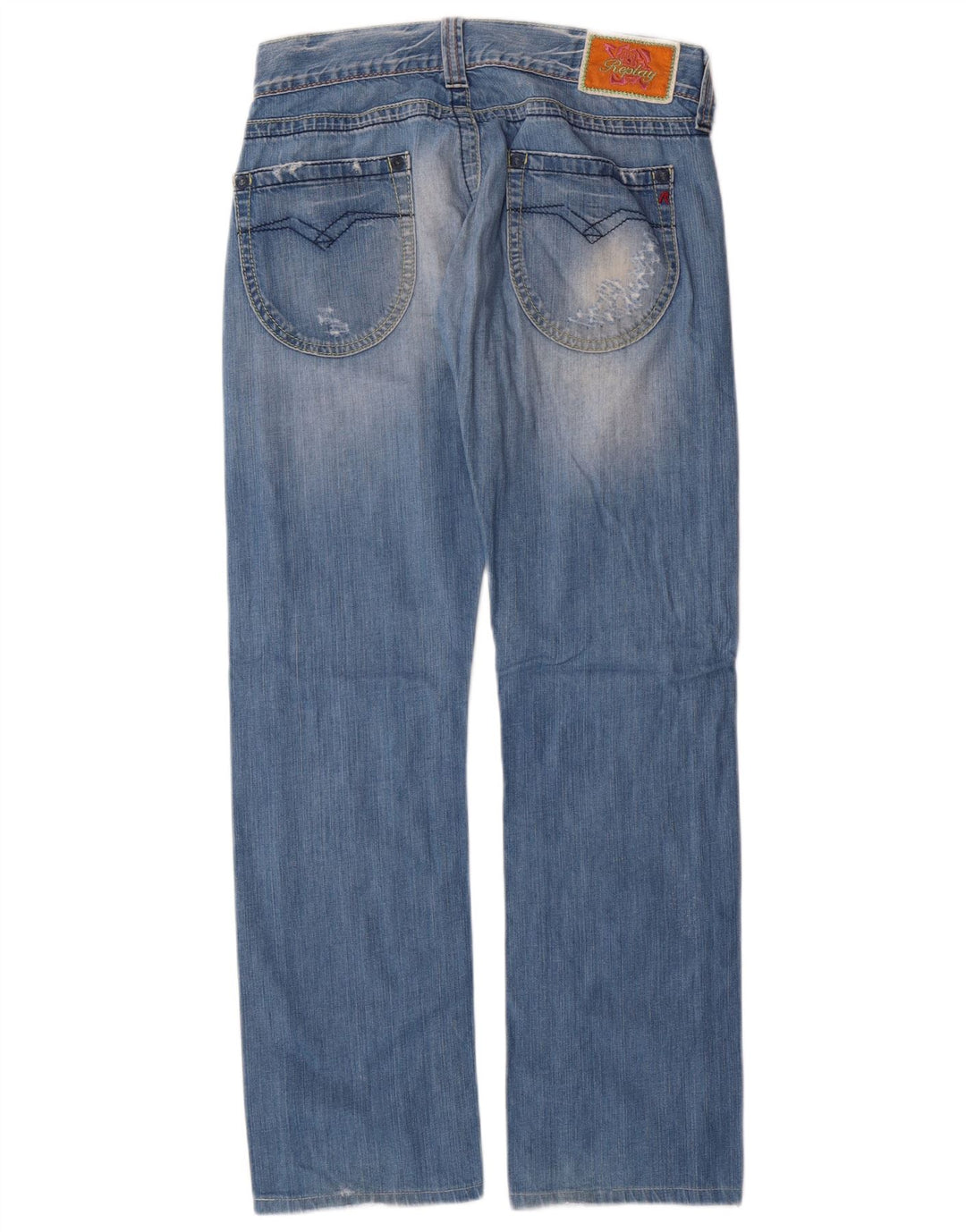 Replay Jeans reto feminino W27 L32 azul algodão