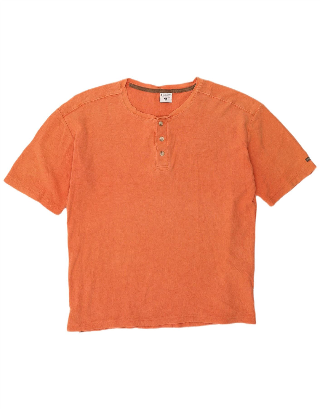 Columbia Mens Regular Camiseta Top Médio Algodão Laranja