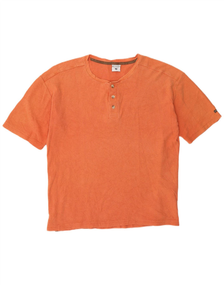 Columbia Mens Regular Camiseta Top Médio Algodão Laranja