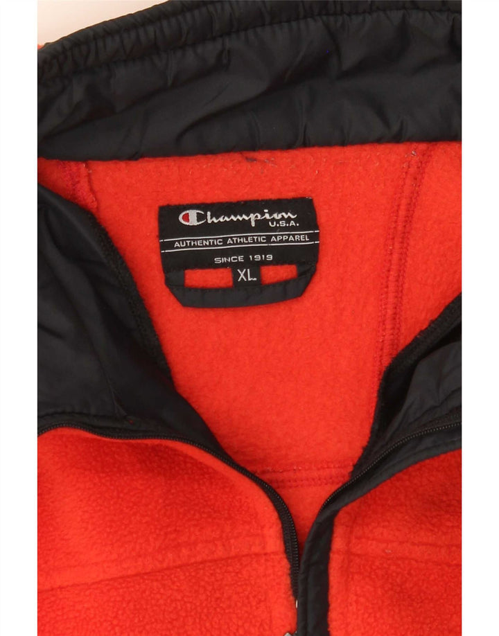 Jumper masculino Champion de lã com zíper e gola XL laranja poliéster