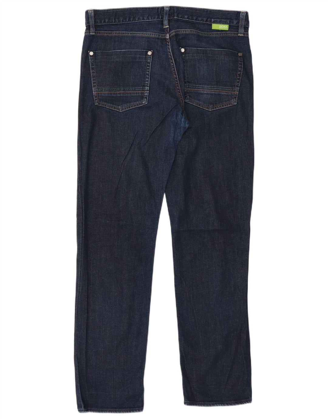 Hugo Boss Calça jeans reta masculina W34 L32 azul marinho