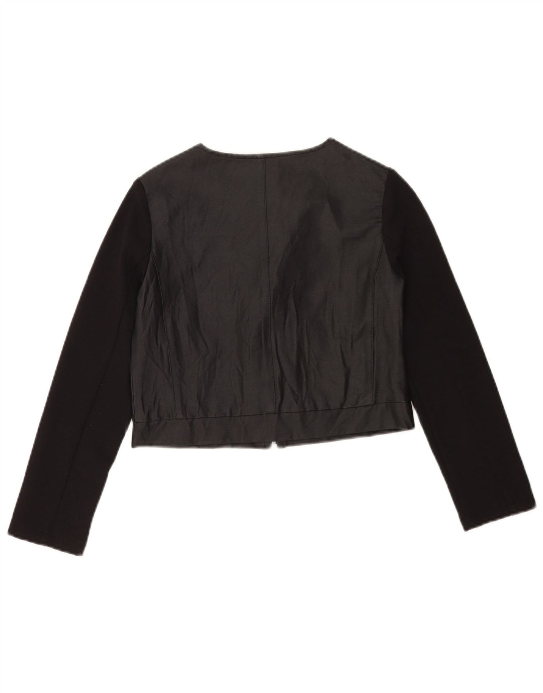 Jaqueta Bomber Please Girls Crop 11-12 Anos Viscose Preta