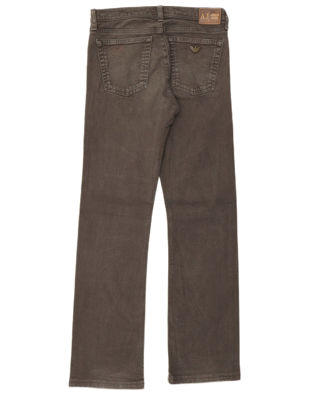 ARMANI Jeans retos femininos W26 L29 algodão cáqui