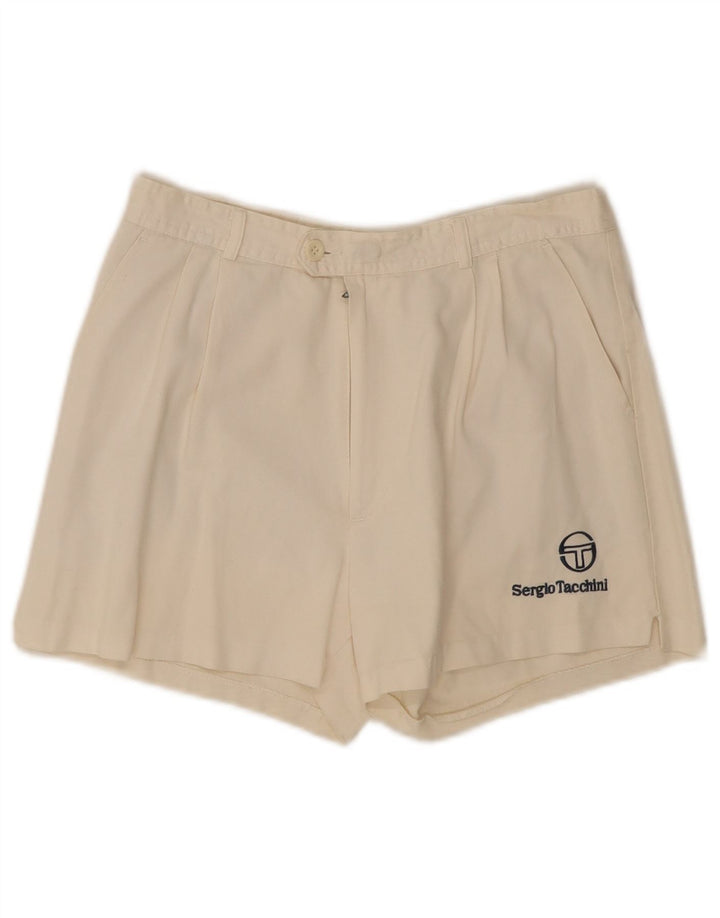 Sergio Tacchini Mens Chino Shorts IT 46 Pequeno W28 Branco