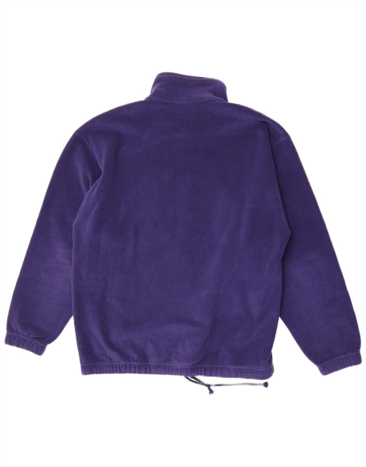 Sergio Tacchini Suéter masculino de lã com zíper e gola grande roxo
