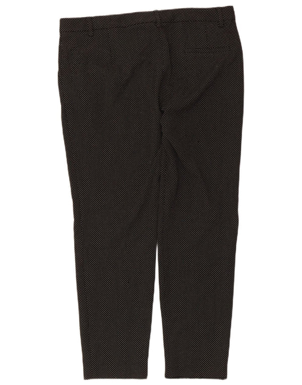 Zara Calça Feminina Slim Cropped EU 42 Grande W32 L26 Preta Manchada