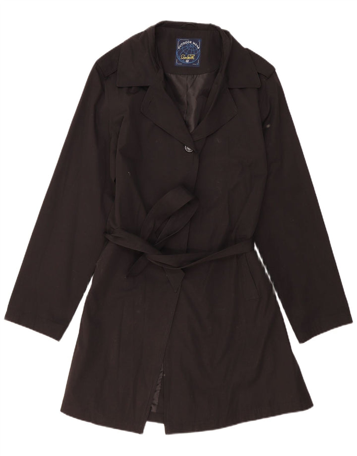 Trench Coat Feminino Gioni Feroti UK 14 Médio Preto