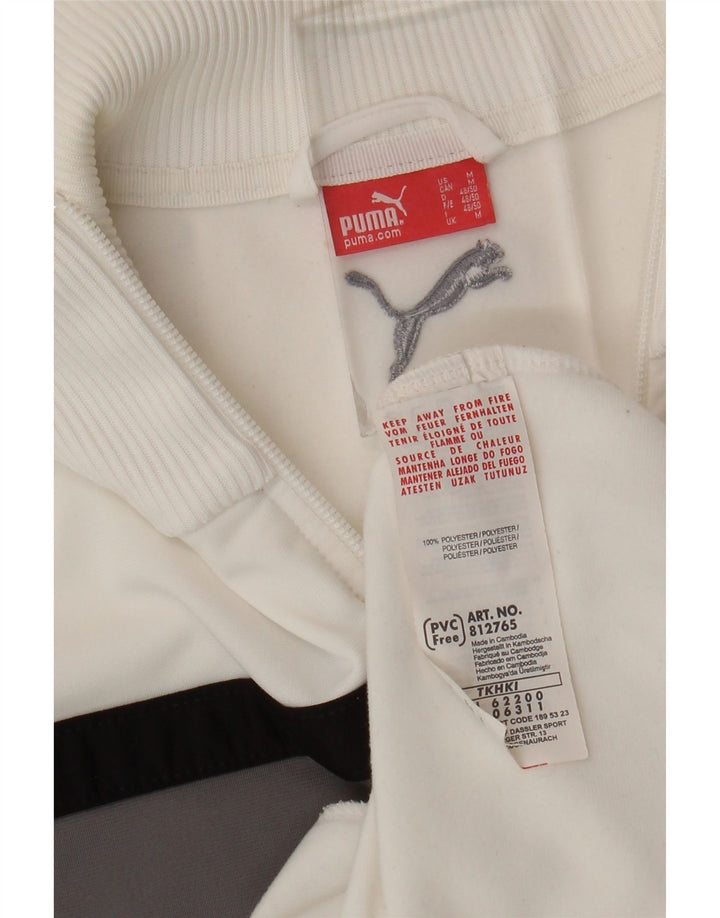 Puma Mens Tracksuit Top Jacket Médio Branco Colourblock Poliéster