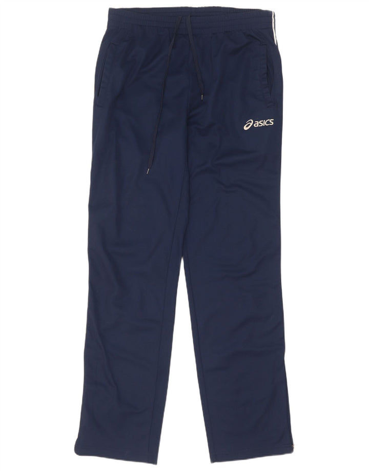 Calça de treino masculina Asics grande poliéster azul marinho